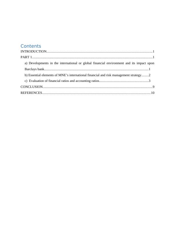 international finance assignment topics