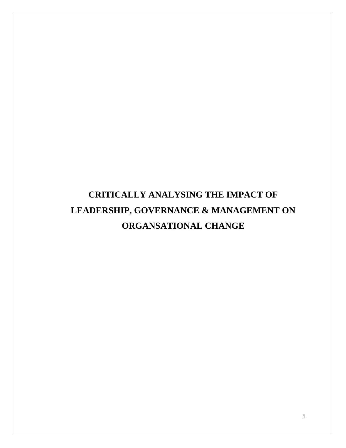 Analyzing The Impact Of Leadership, Governance & Management_1