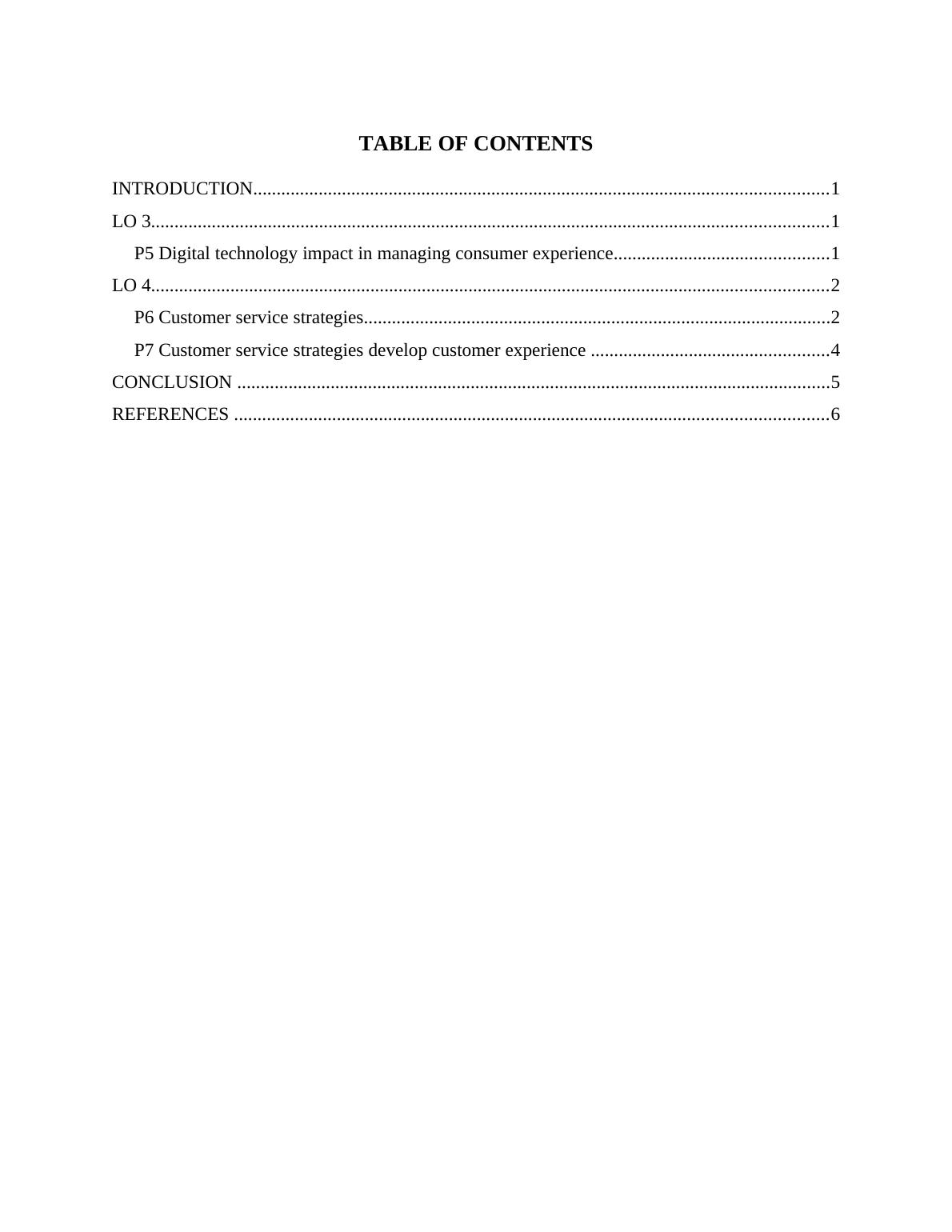 Managing the Consumer Experience Table of Contents InTRODUCTION_2