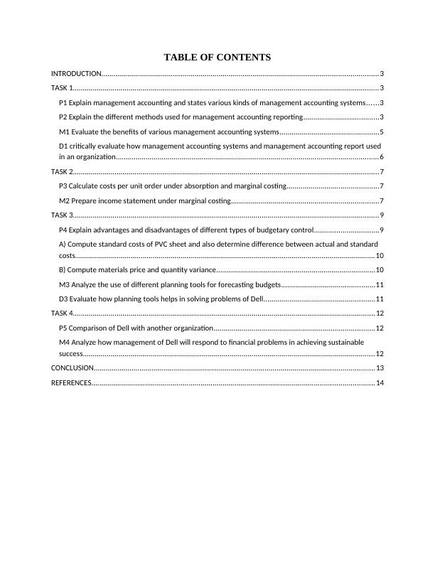 Report on Methods Used for Management Accounting_2