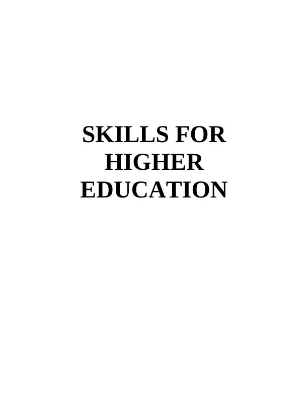 Skills for Higher Education Assignment_1