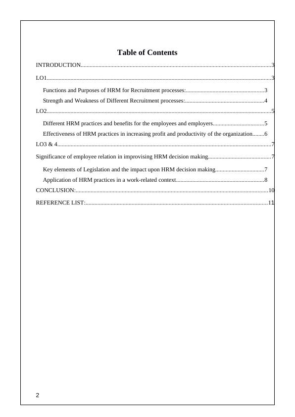 human resource management assignment answer