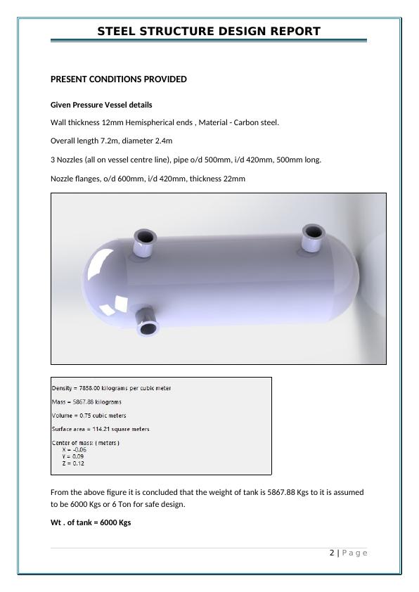 Report on Design of Steel Structure for Pressure Vessel_2