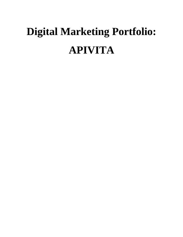Digital Marketing Portfolio of APIVITA_1