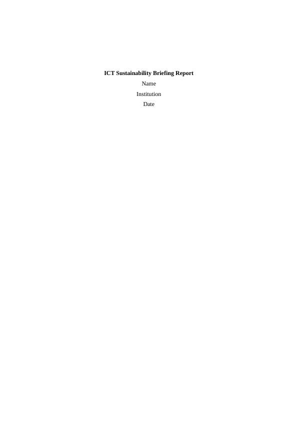 ICT Sustainability Briefing Report_1