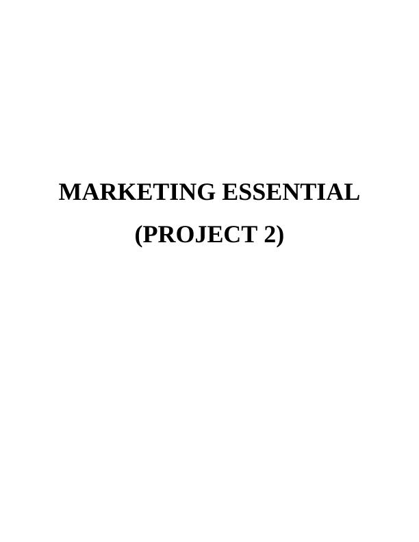 Marketing Essentials Assignment: Marketing Assignment_1