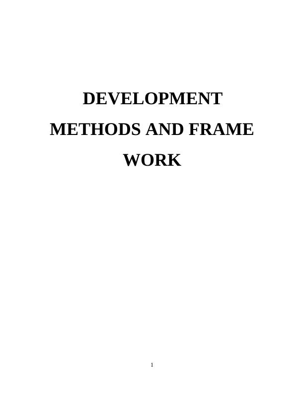 Development Methods and Frame Work Assignment - Agile software_1