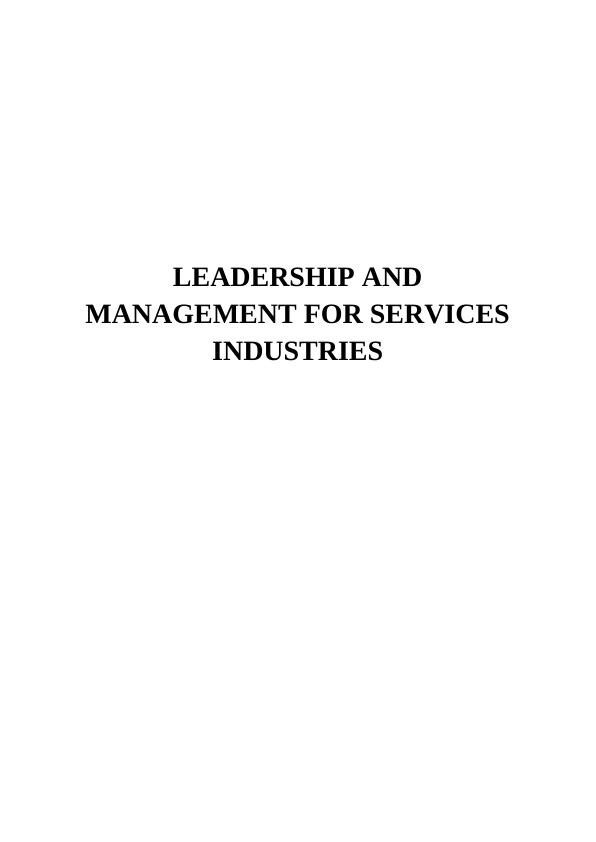 Leadership and Management for Services Industries_1