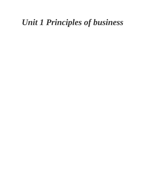 Unit 1 Principles of Business_1