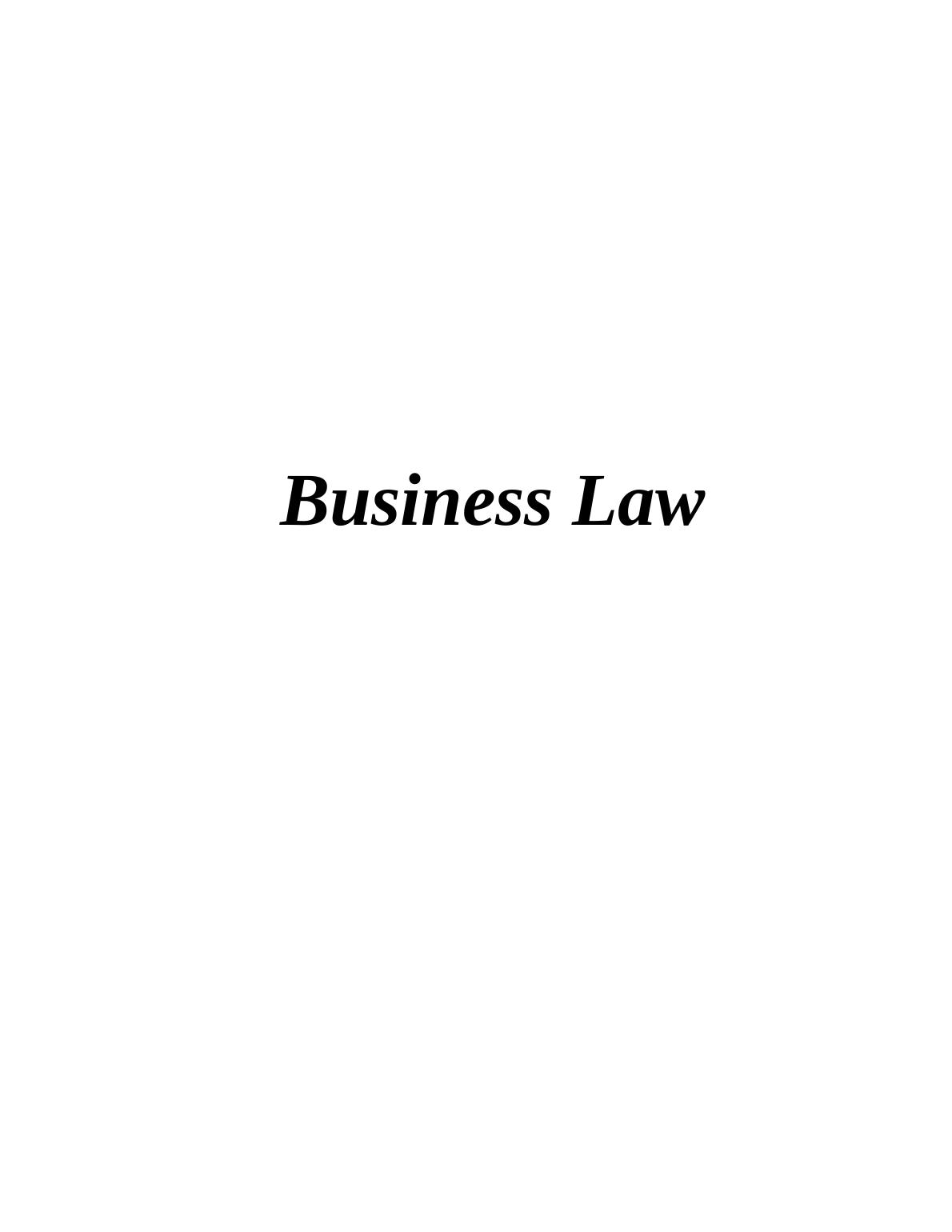 Business Law: Nature of Legal System & Impact on Business_1