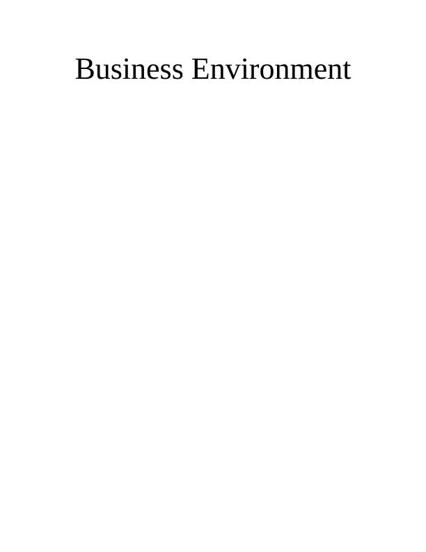 Business Environment of Iceland Supermarket : Report_1