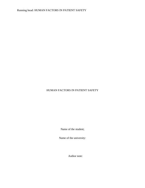 (PDF) Human Factors in Patient Safety_1