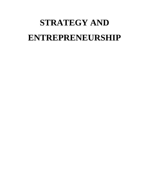 Strategy and Entrepreneurship_1