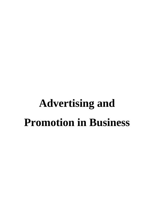 Advertising and Promotion of a Business_1