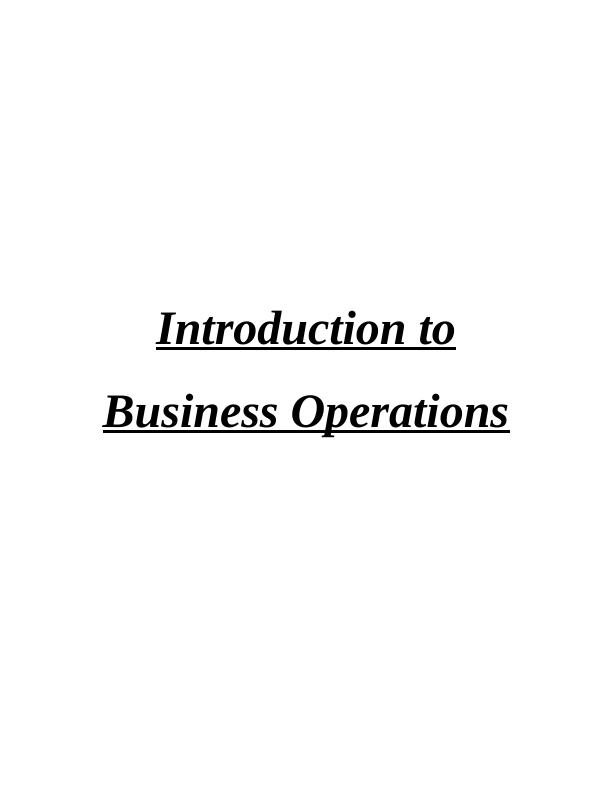Introduction to Business Operations_1