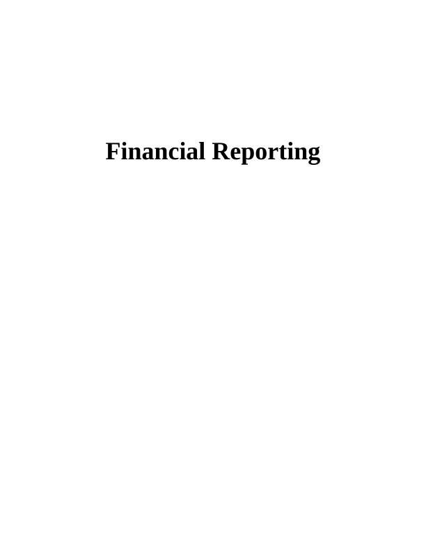 (PDF) Financial Reporting - Assignment Sample_1