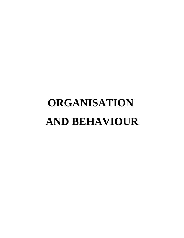 Organization Culture and Organizational Behavior Assignment_1