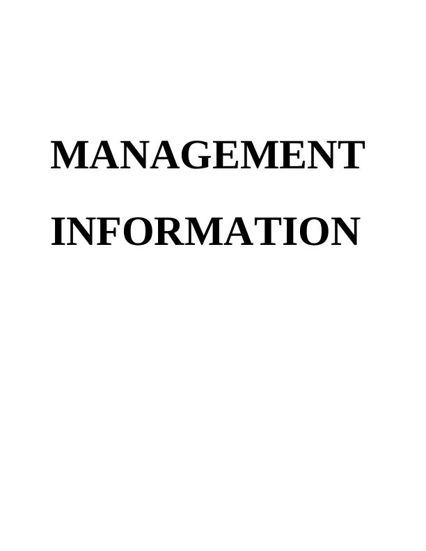 management information system assignment sample