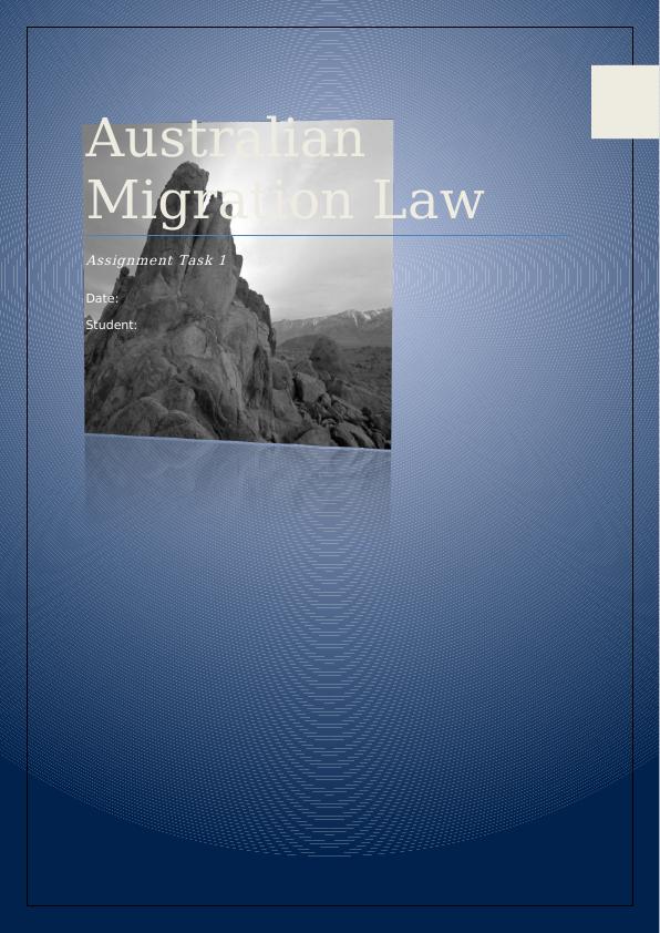 migration law assignment sample