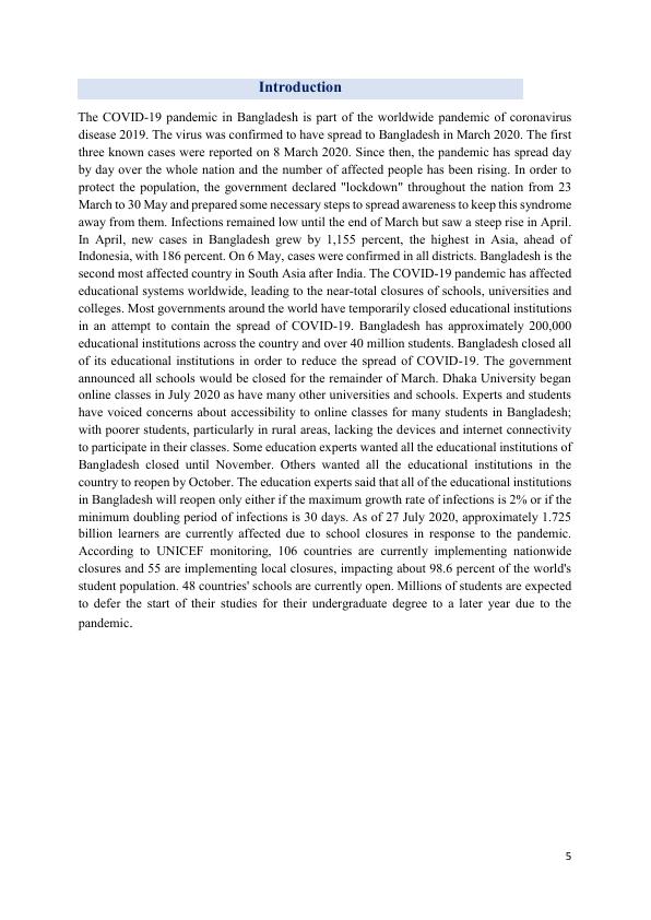 Impact of Covid-19 on Education - Bangladesh case study_5