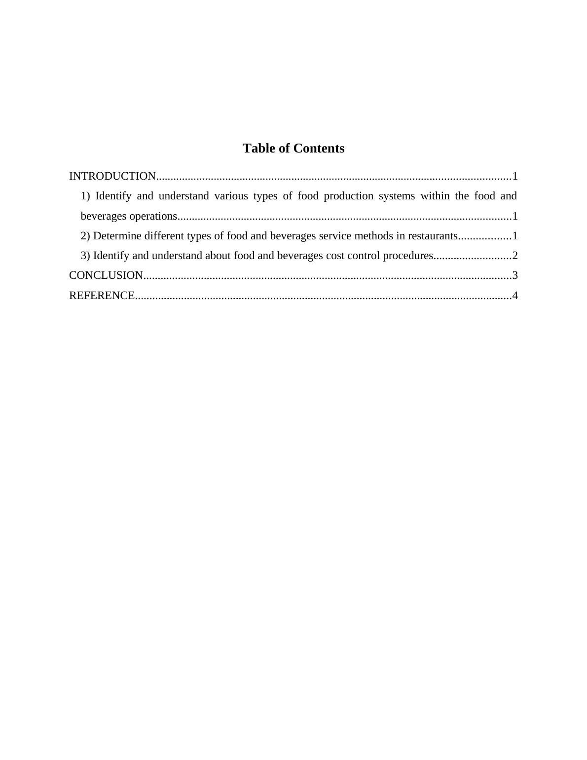 Types Of Food Production Systems, Service Methods, And Cost Control ...