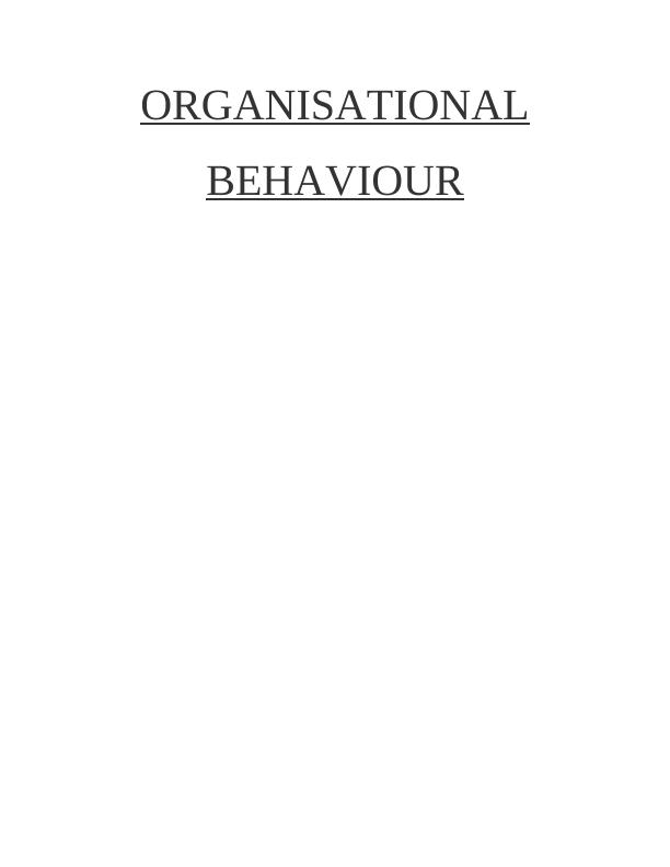 Organisational Behaviour: Impact of Culture, Politics, and Power on LG_1