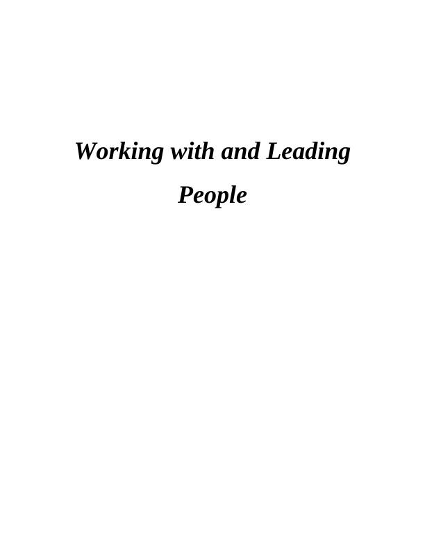 (Solved) Working with and Leading People_1