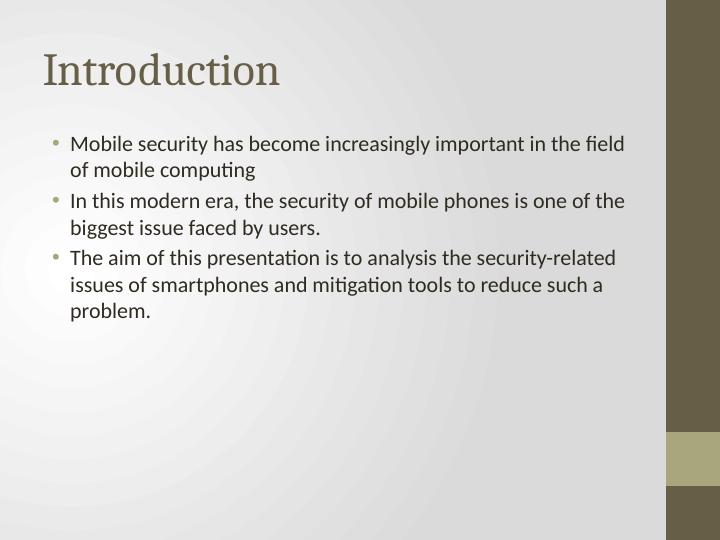 Smartphones Security Issues and Mitigation Tools_2