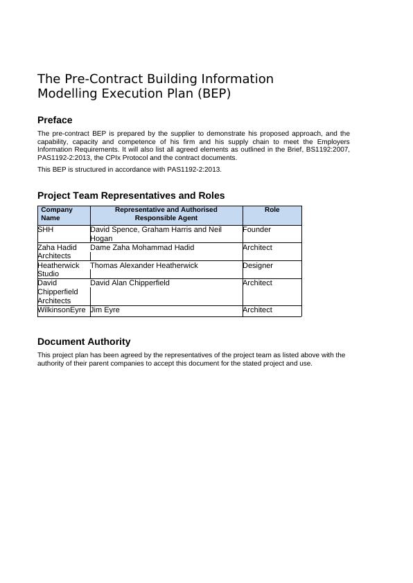 Pre-Contract Building Information Modelling (BIM) Execution Plan (BEP)_3