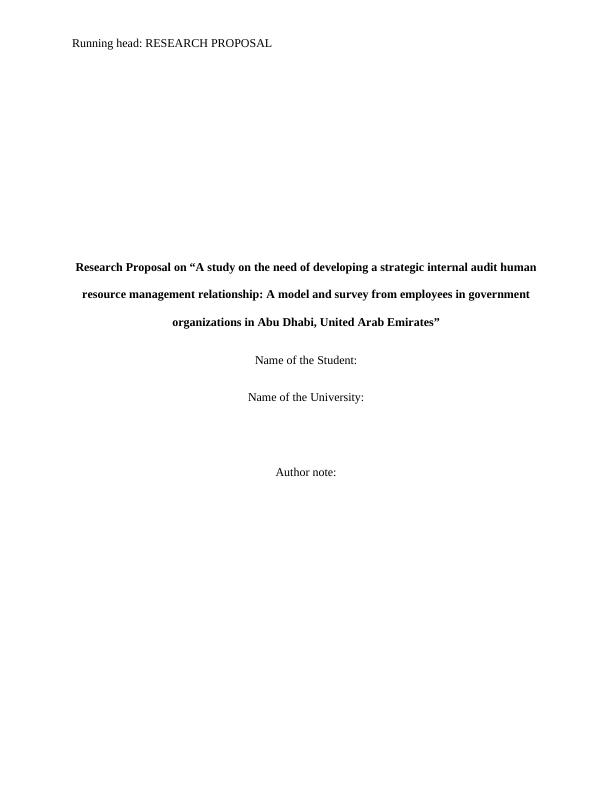 A Study on Strategic Internal Audit in Government Organizations_1