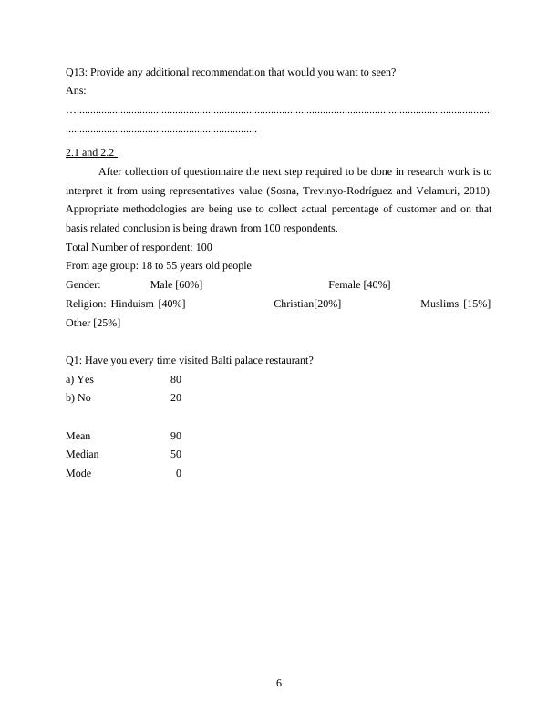 Business Decision Making Assignment- Balti Palace Restaurant_8