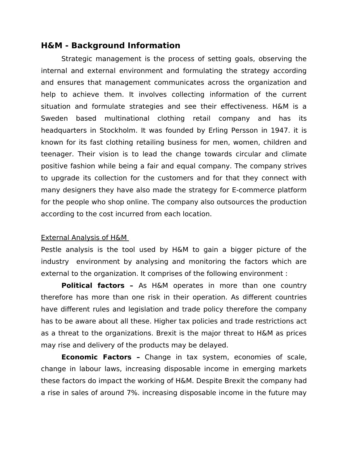 strategic-management-assessment-for-h-m-desklib