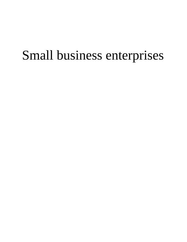 Report on Small Business Enterprises - Nisa Retail Limited_1