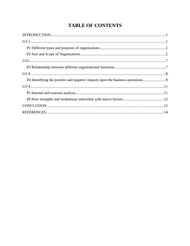 The Business and the Business Environment TABLE OF CONTENTS_2