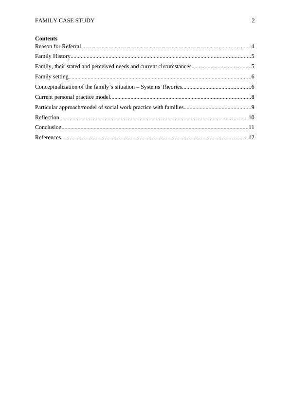 explain the method of writing a family case study report