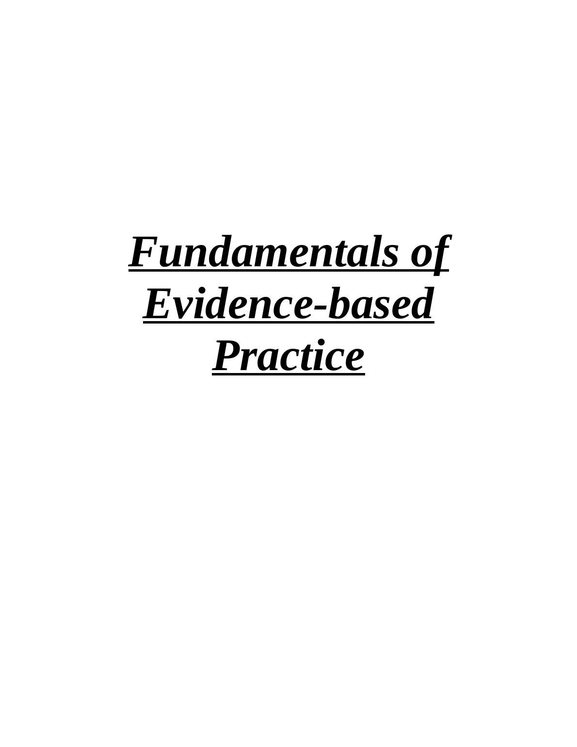 Fundamentals Of Evidence Based Practice Desklib 0504