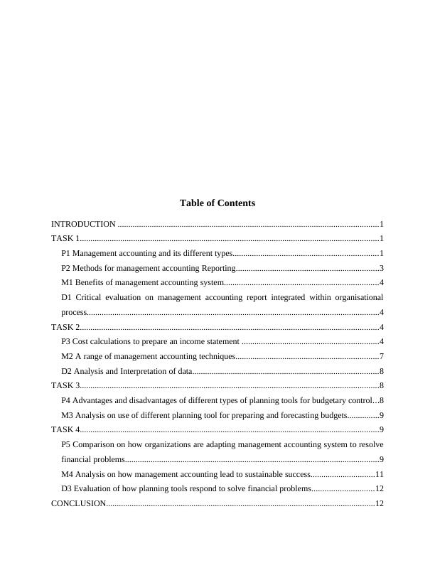 Management Accounting Systems & Techniques - Assignment_2