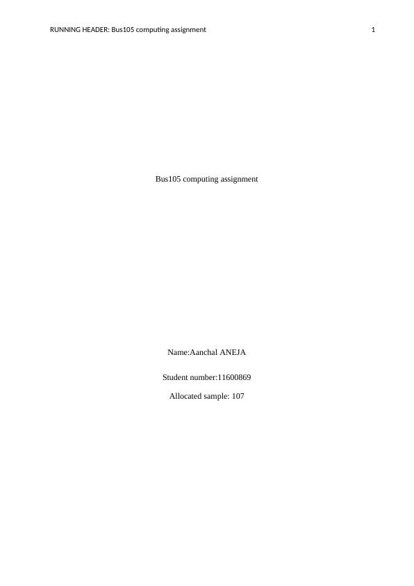 BUS105 - Computing Assignment_1