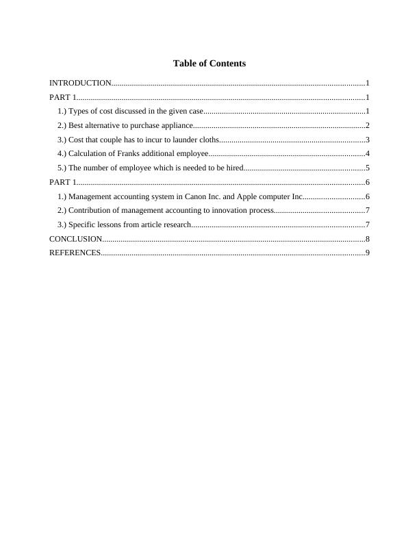 Managerial Accounting Assignment Sample_2