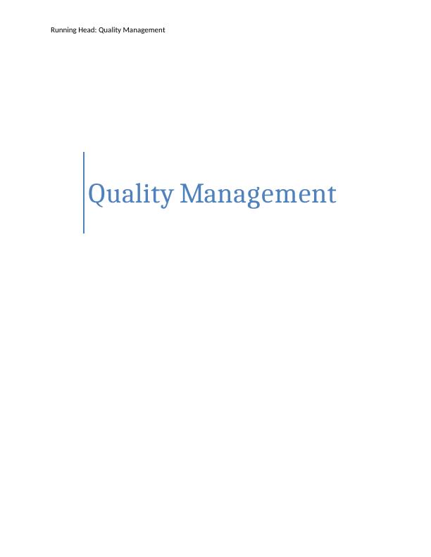 Study on Quality Management in Company_1