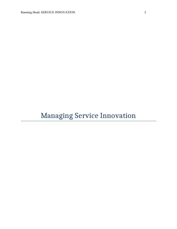 Service Innovation Assignment_1