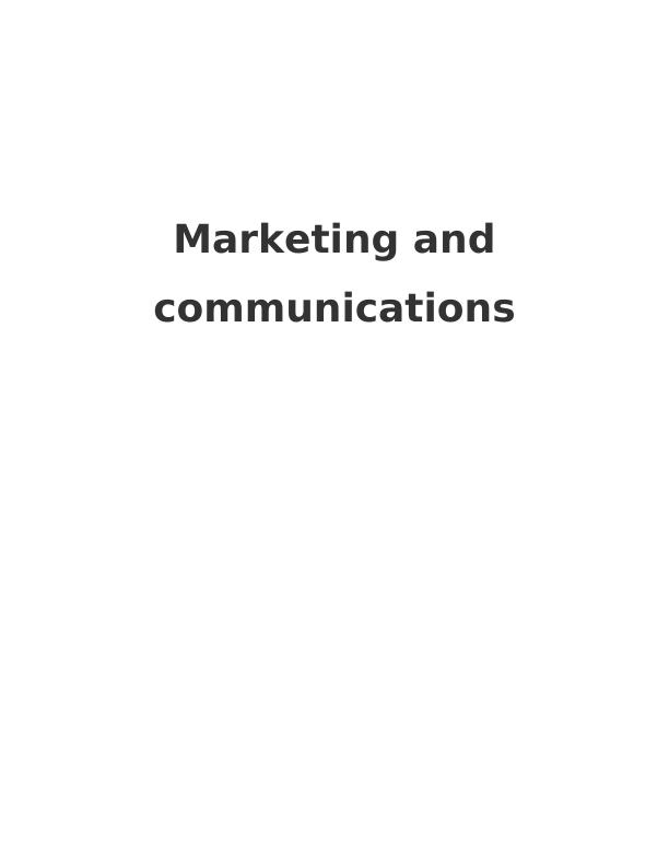 Report on Marketing and Communications : Addison Lee_1