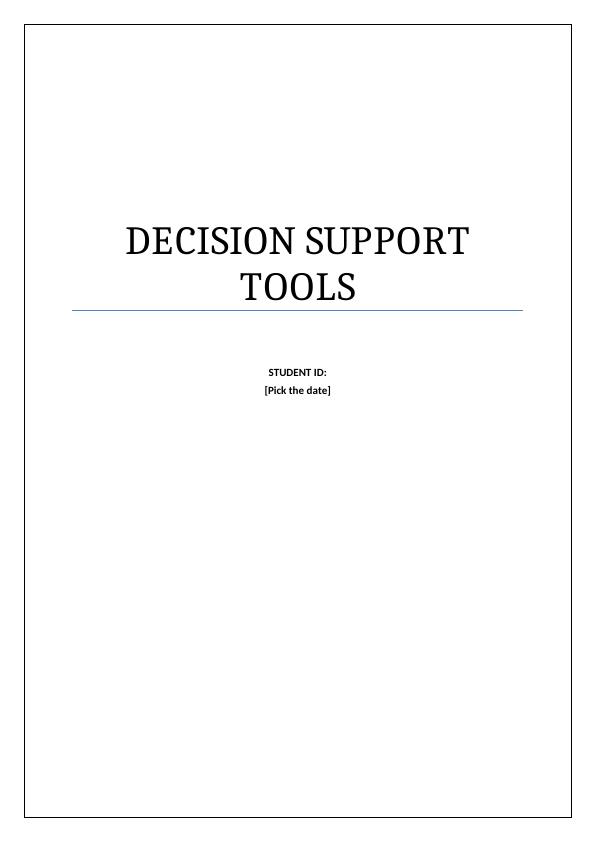 Decision Support ToOLS Undertaking Complexity: A Survey_1