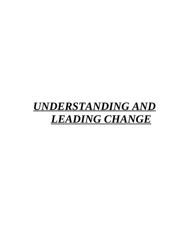 Understanding and Leading Change Assignment- Marriott Hotel_1