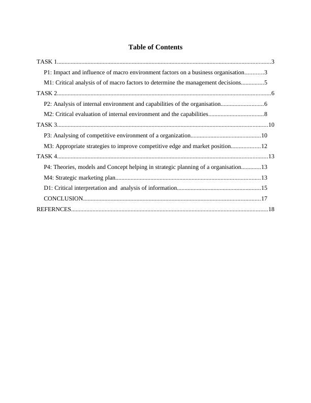 Impact and Influence of Macro Environment Factors on a Business Organisation_2
