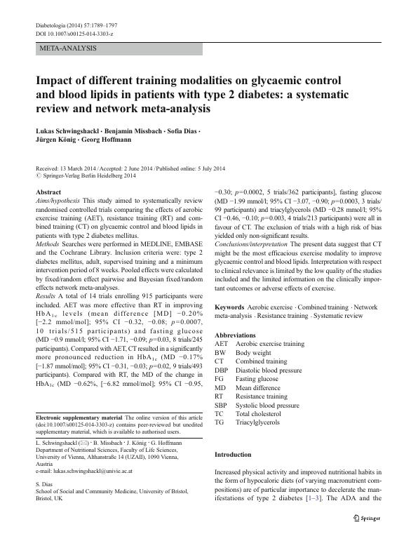 Different Types Of Training Impact Glycaemic Control And Blood