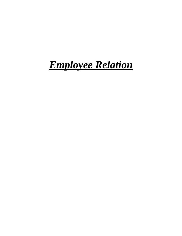 Employee Relation of Tesco Report_1