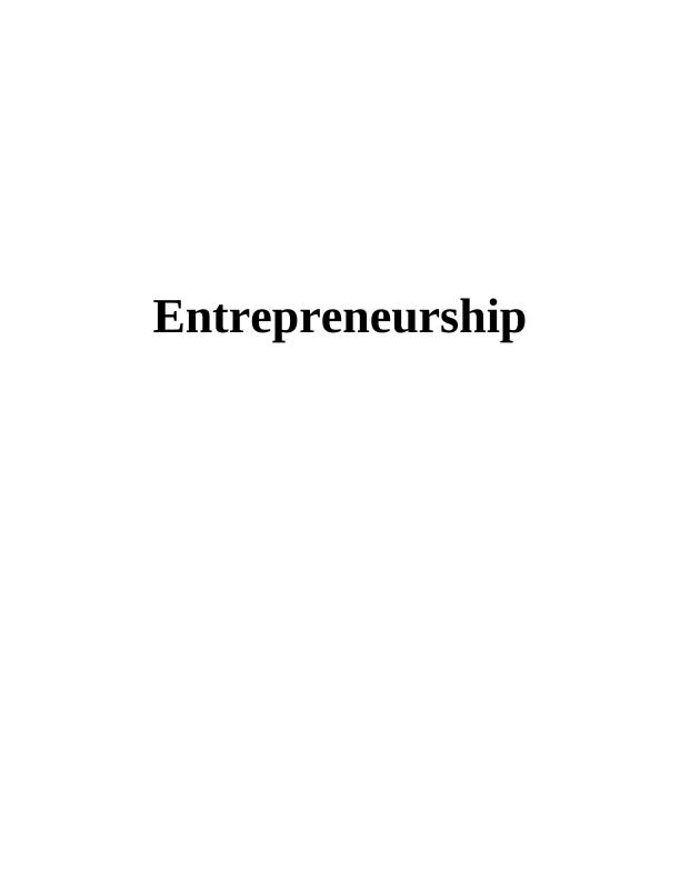 Entrepreneurship & Small Business Essay_1