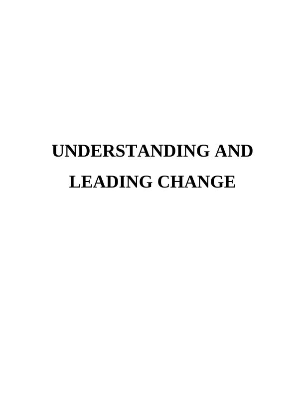 The role of Leaders and Leaders in Organisational Change_1