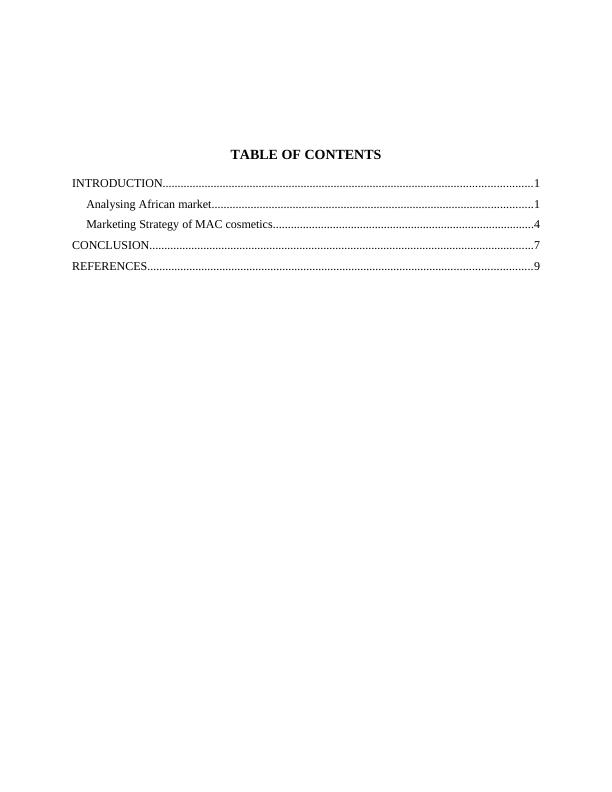 Business to Business Marketing TABLE OF CONTENTS_2